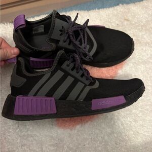Adidas Gray and Purple Interior Label